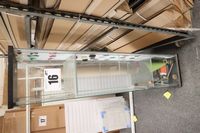 Lot 16 - 14INCH SQUARE x 5FT 6 TALL FLOOR STANDING GLASS DISPLAY CABINET (VAT applicable)
