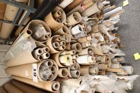 Lot 61 - PILE OF MIXED ROLLS OF BLIND FABRIC (VAT applicable)