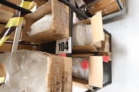 Lot 104 - CONTENTS OF BOTTOM 2 SHELVES OF RACK OF SENSES ROLLER SYSTEM COMPONENTS & SLAT HANGERS (VAT applicable)