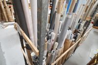 Lot 114 - CONTENTS OF TROLLEY OF MIXED ROLLER BLIND MATERIAL (NOT THE TROLLEY) (VAT applicable)
