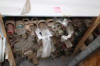 Lot 118 - CONTENTS OF PIGEON HOLE UNDER TABLE OF MIXED ROLLER BLIND FABRIC (VAT applicable)