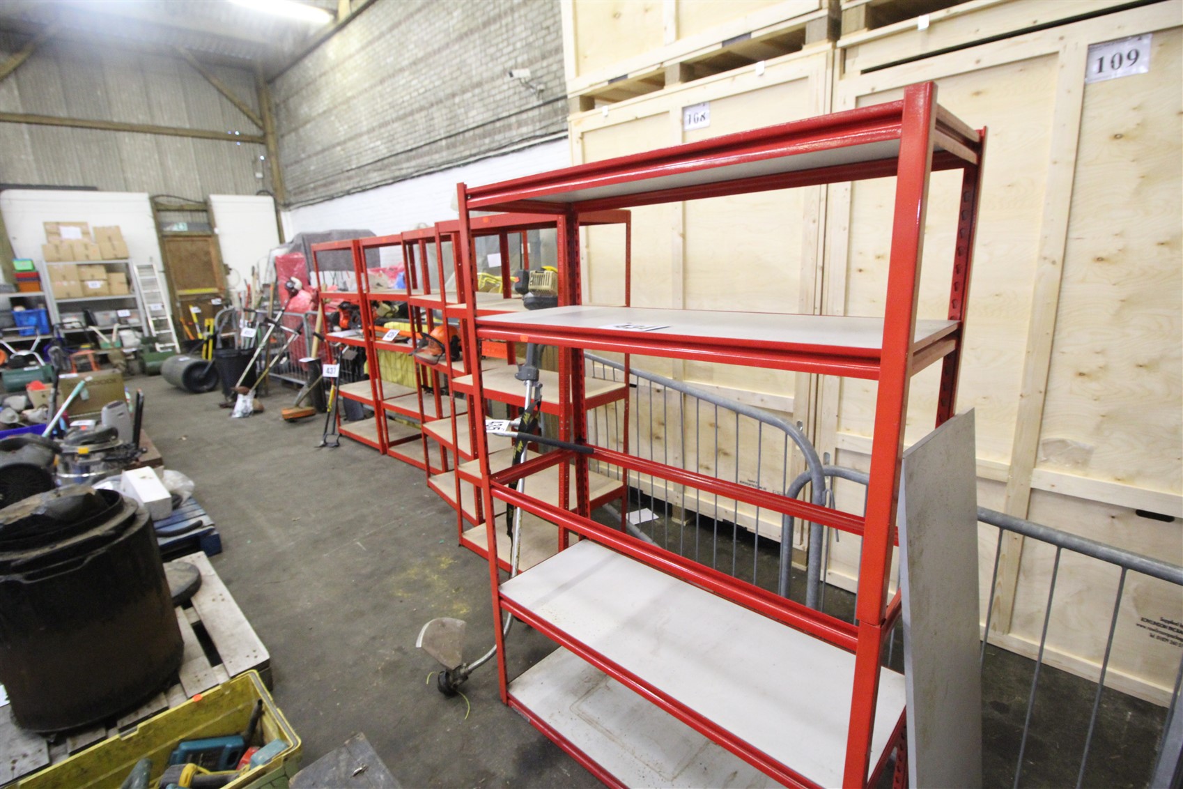 5 X SECTIONS OF SHELVING £210