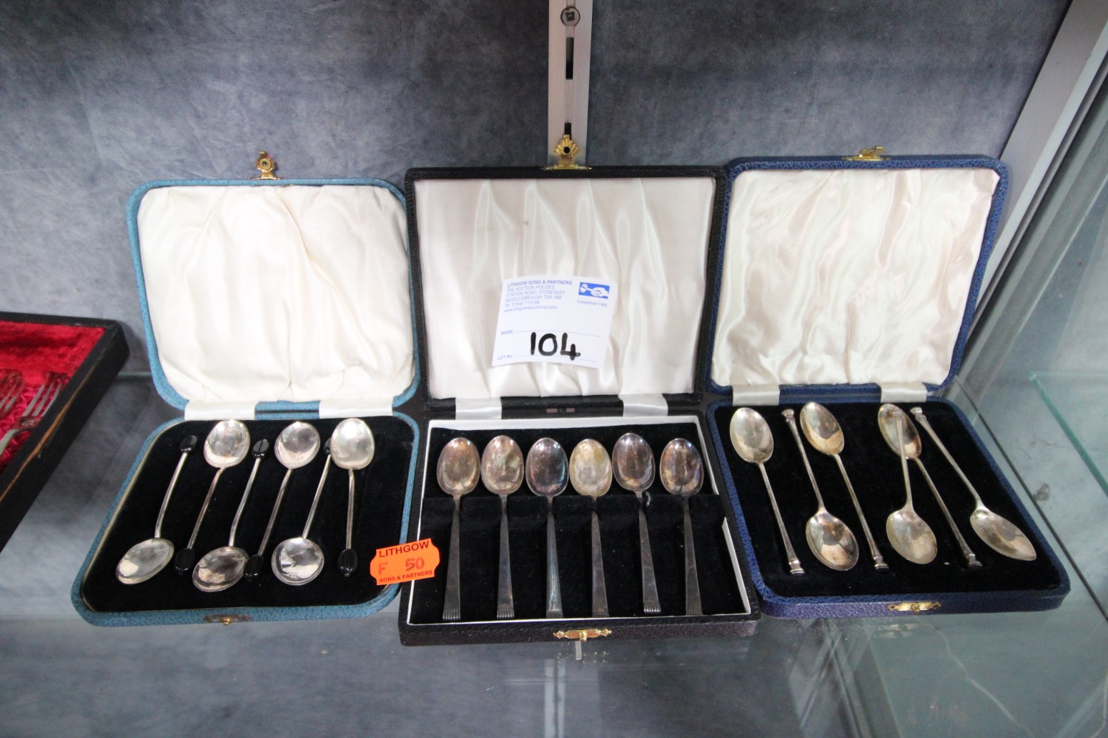 3 SETS OF SILVER T SPOON £80
