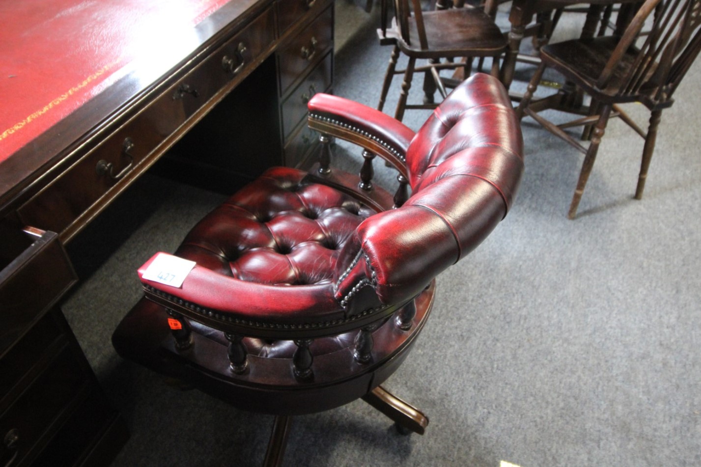 oxblood swivel chair £170