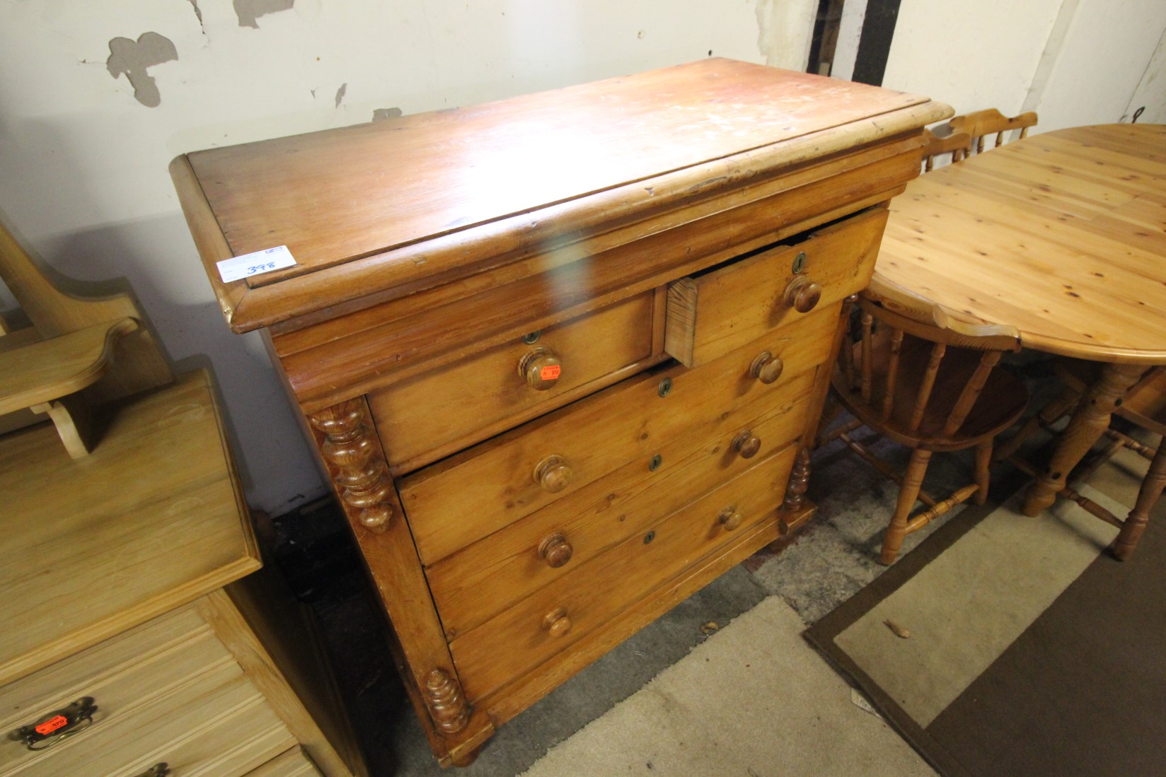 PINE CHEST OF DRAWERS £75