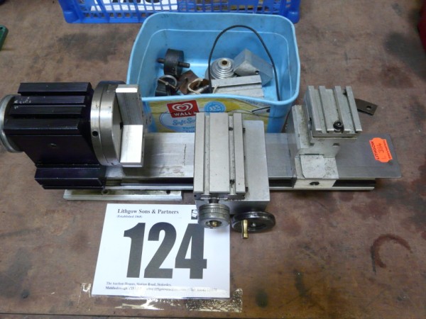 Miniature Pulley Driven Lathe Sold Â£60