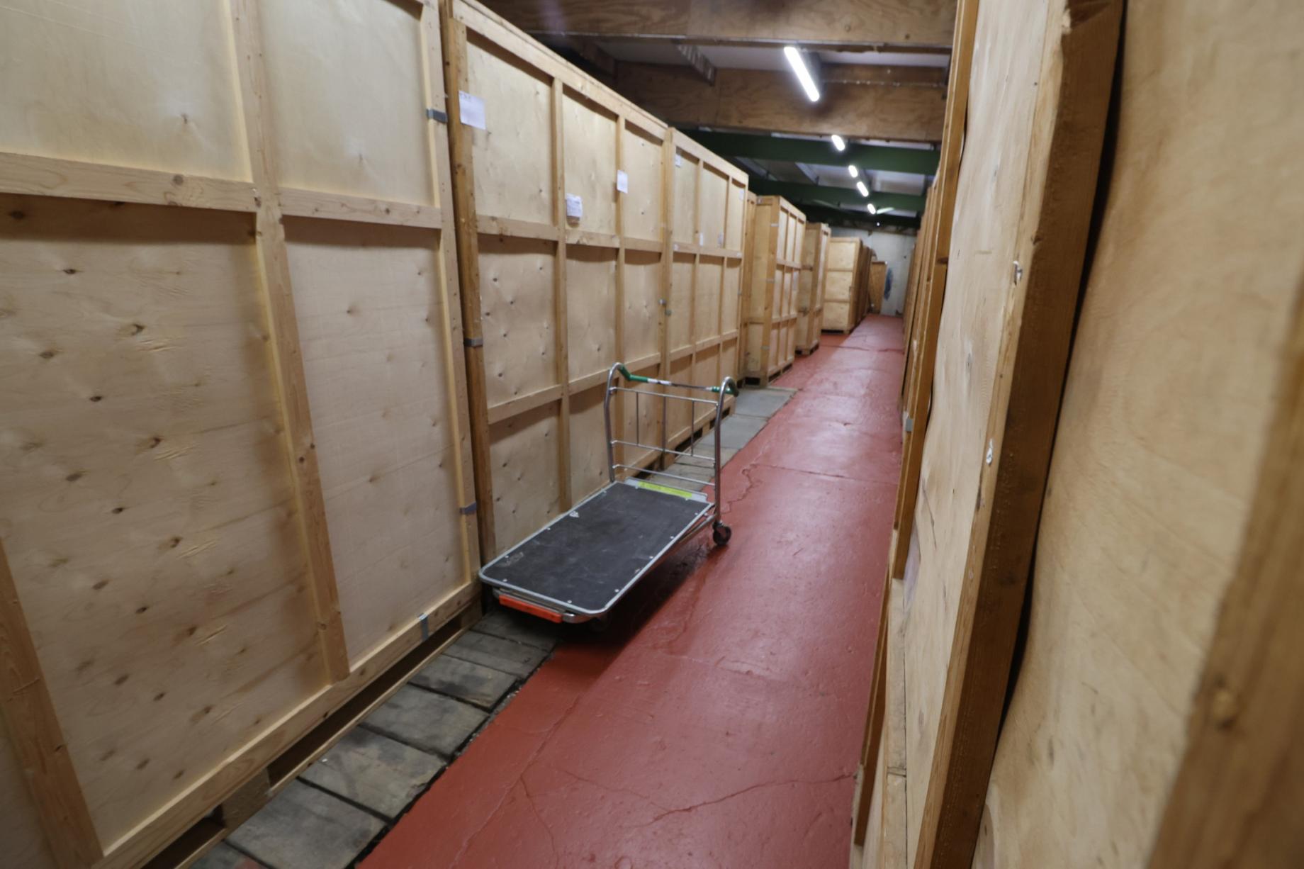 Timber self storage boxes in our storage facility, for more information go to www.stokesleyselfstorage.co.uk