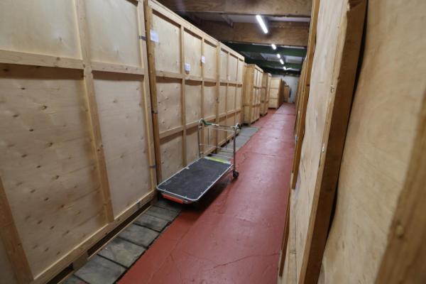 Timber self storage boxes in our storage facility, for more information go to www.stokesleyselfstorage.co.uk